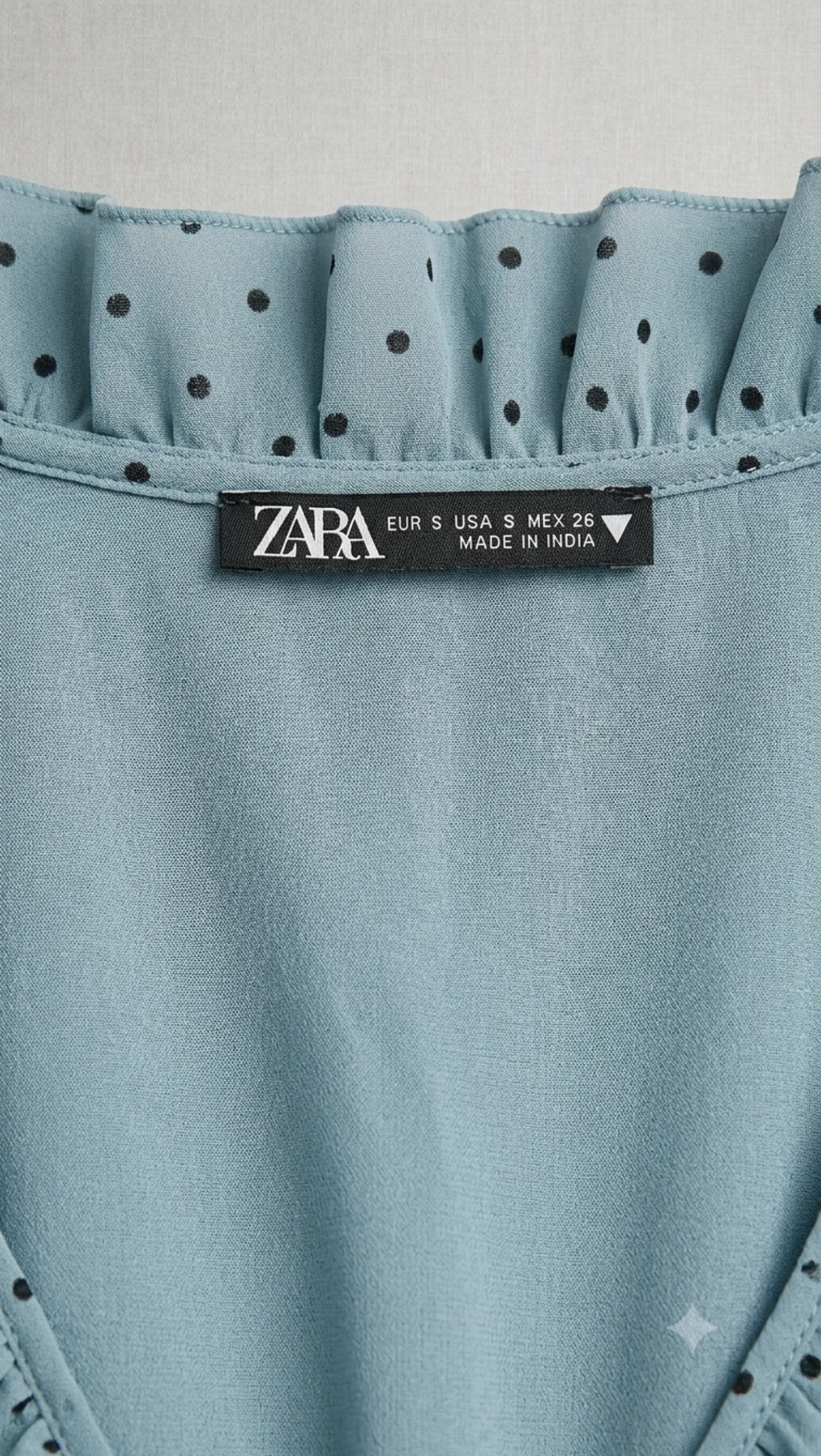 Veste courte Zara bleue à pois avec volants - Taille S – photo 5